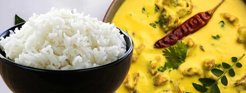 Punjabi Pakoda Kadhi and Rice